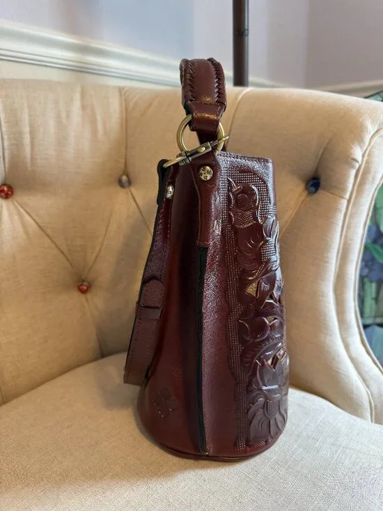 Patricia Nash Cavo Italian Leather Hobo Style Tote/Handbag - Picture 13 of 14